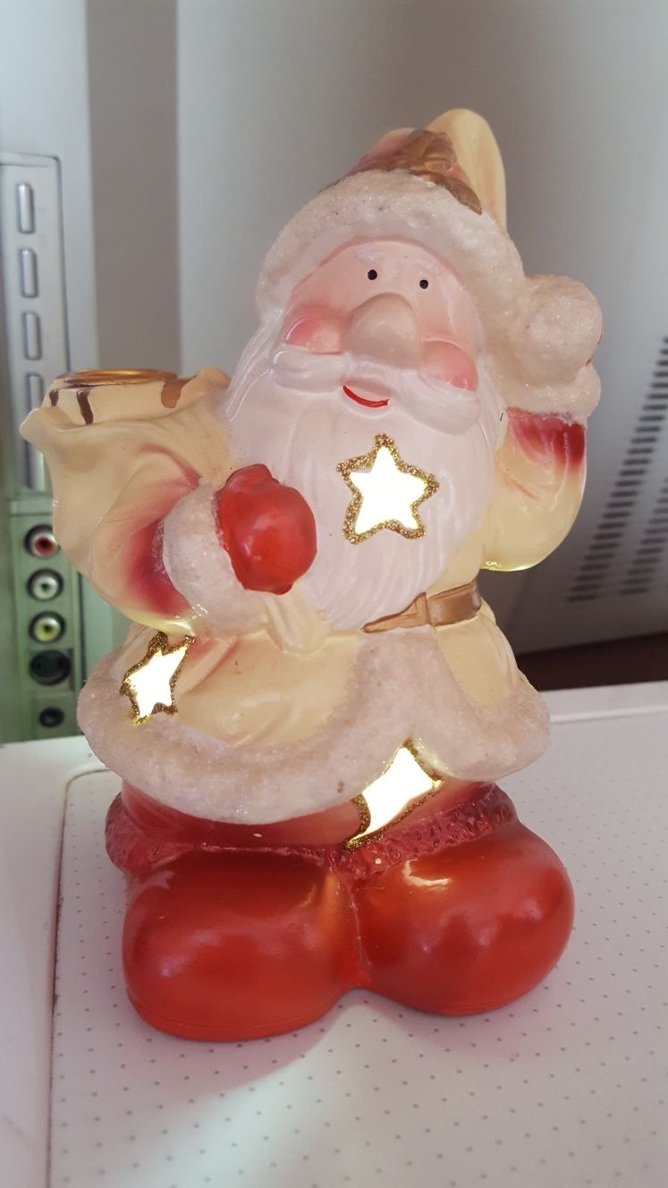 Stary Świąteczny Lampion Mikołaj
