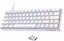 Klawiatura mechaniczna gamingowa TMKB T63 RGB Switch RED biała