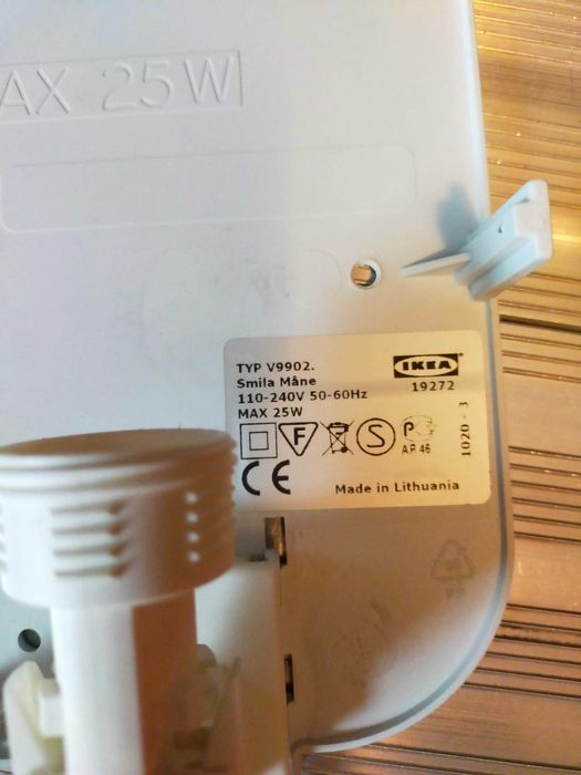lampa ścienna Ikea, księżyc