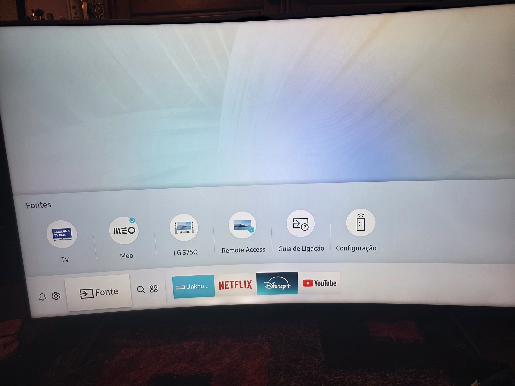Televisão Samsung 65" curva