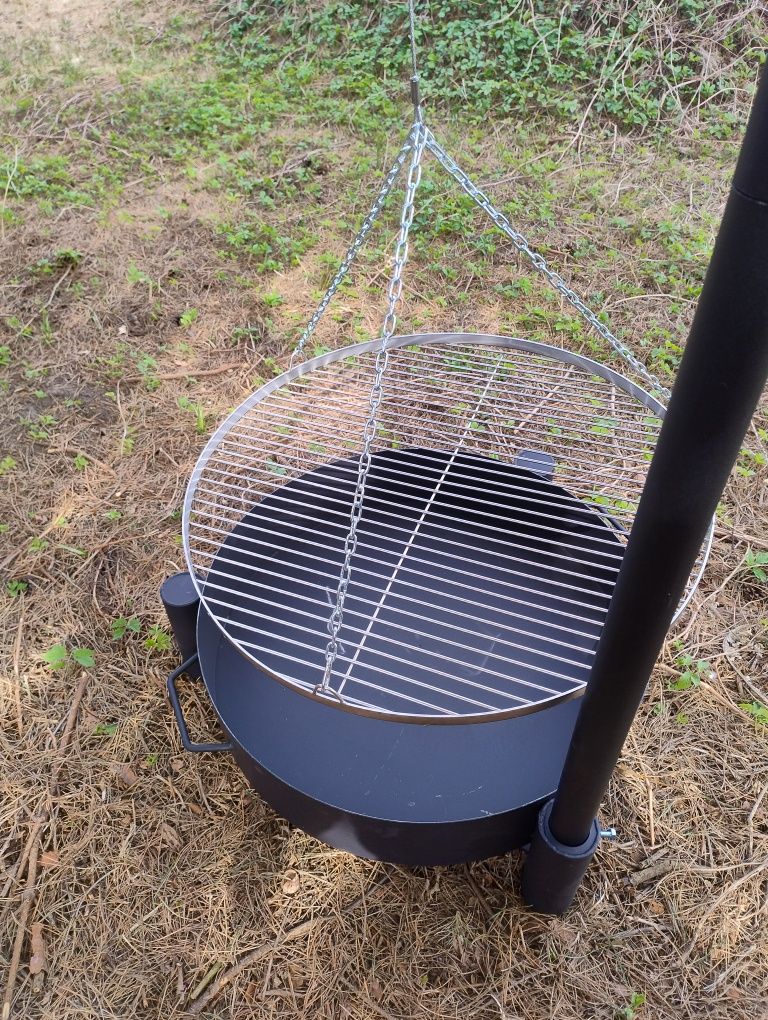 Grill Żuraw 70cm + korbka patelnia