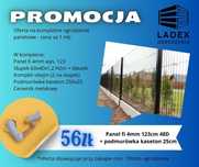 PROMOCJA na kompletne ogrodzenie panelowe 123cm z podmurówką 25cm
