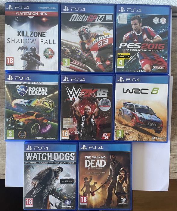 Lote 8 Jogos PS4 Completo