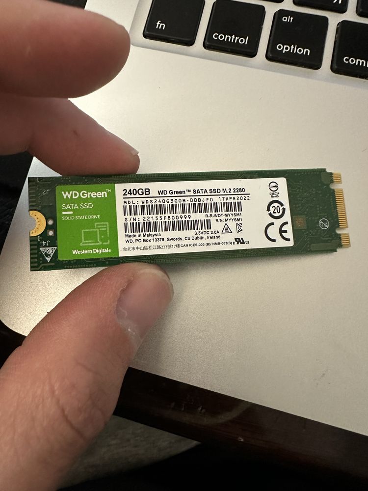 Ssd sata m.2 2280 диск ссд 240gb для macbook pro air a1502 a1466…