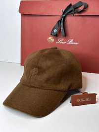 Теплая кепка Loro Piana мужская кепка Лоро Пиана коричневая gu587
