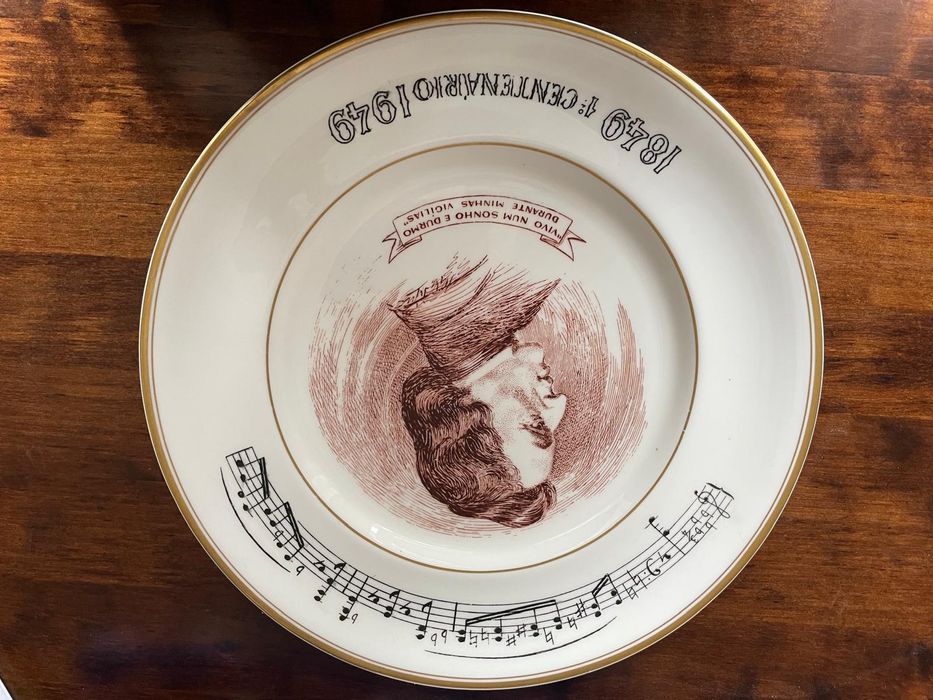 Unikat! Ręcznie malowany talerz Fryderyk Chopin made in England