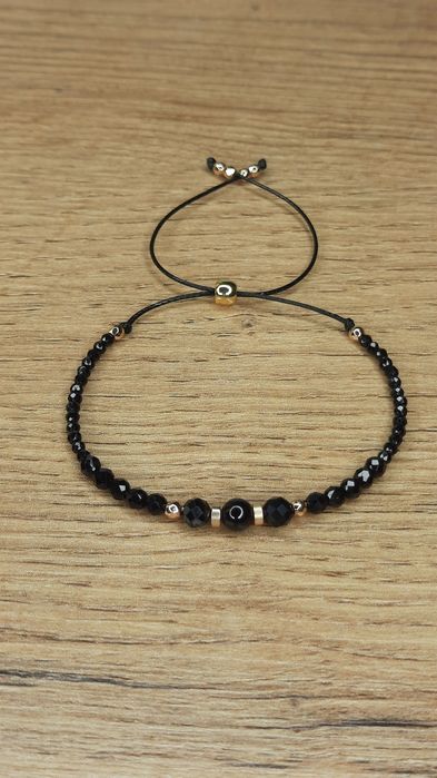 Bransoletka z czarnym turmalinem