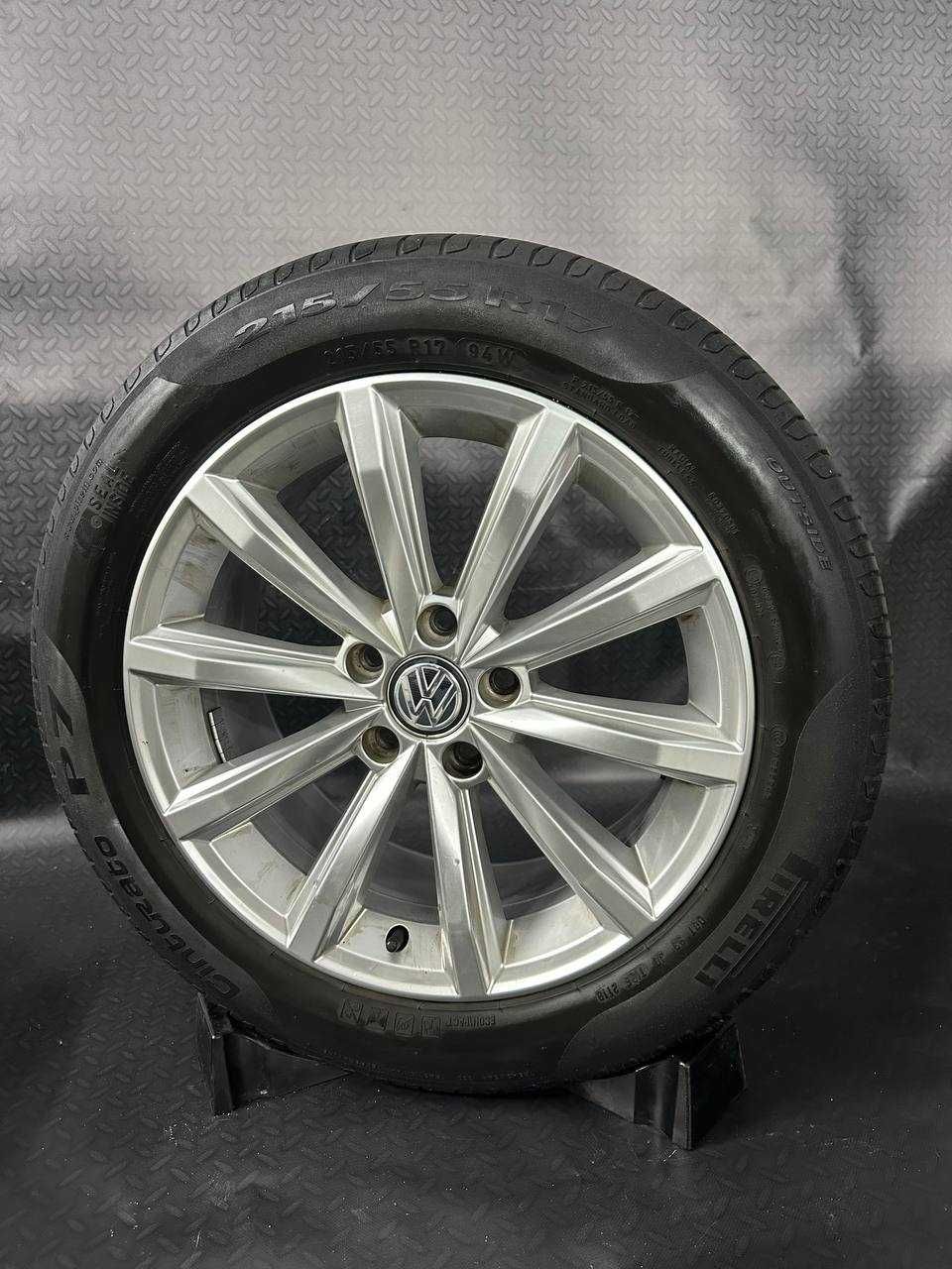 Колеса 215/55R17,шини Pirelli 7мм, диски ЕТ40, 7J,5х112 vw Passat B8