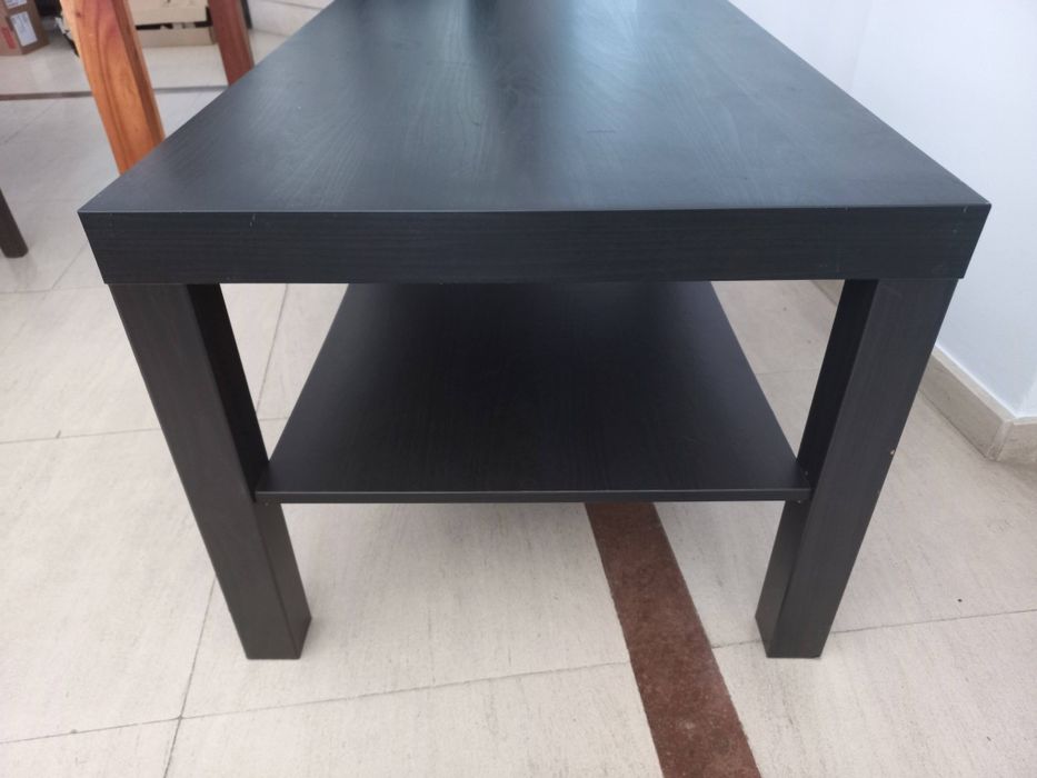 Mesa centro preto-castanho Lack 90x55
