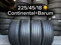 Літні шини 225/45/18 Continental+Barum 4 шт Контіненталь, Барум