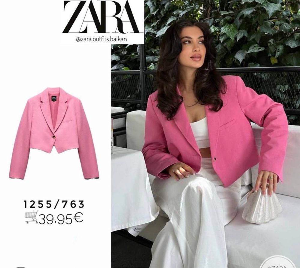 Піджак блейзер ZARA CROPPED