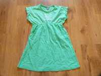 rozm 116 Little Kids sukienka bawełniana zielona groszkowa