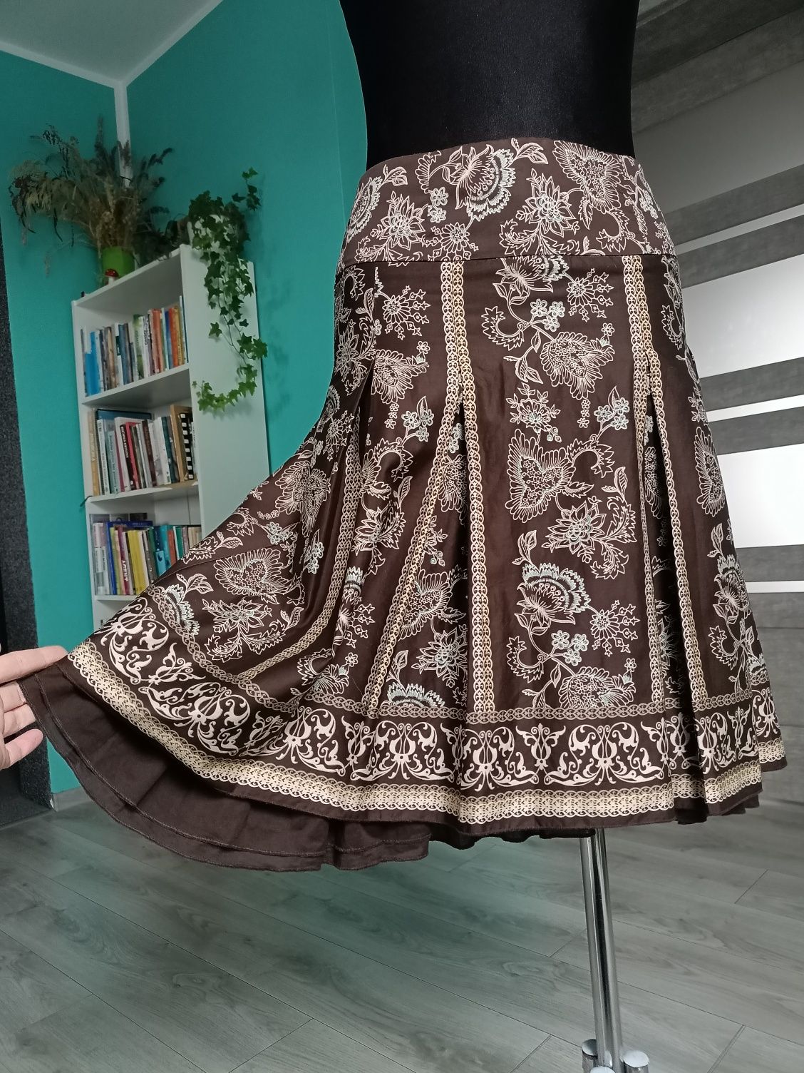 Spódnica ESPRIT orient Boho Hippie folk vintage plisy