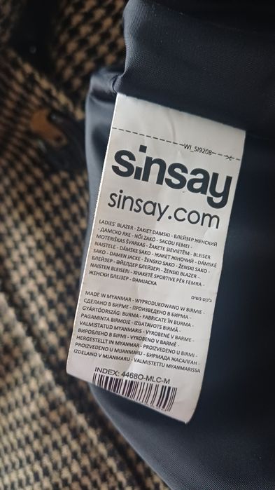 Jesienna marynarka damska .Rozmiar M..Pepitka brąz/czarna
