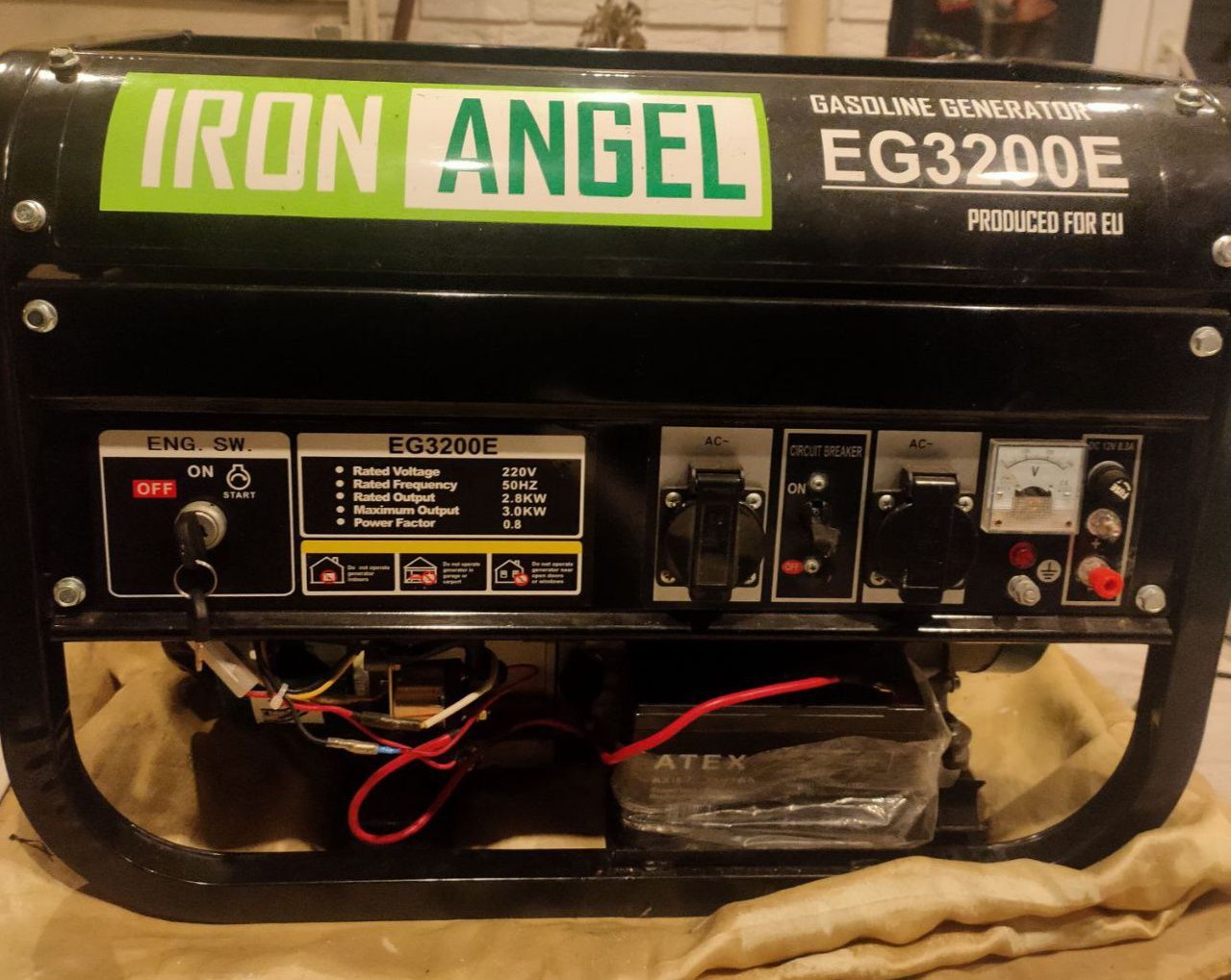 Бензиновий генератор IRON ANGEL eg 3200 e з електричним стартером
