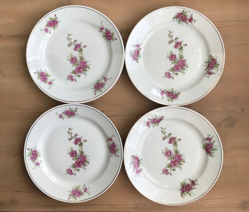 тарелка мелкая большая закусочная столовая фарфор ВФЗ винтаж СССР