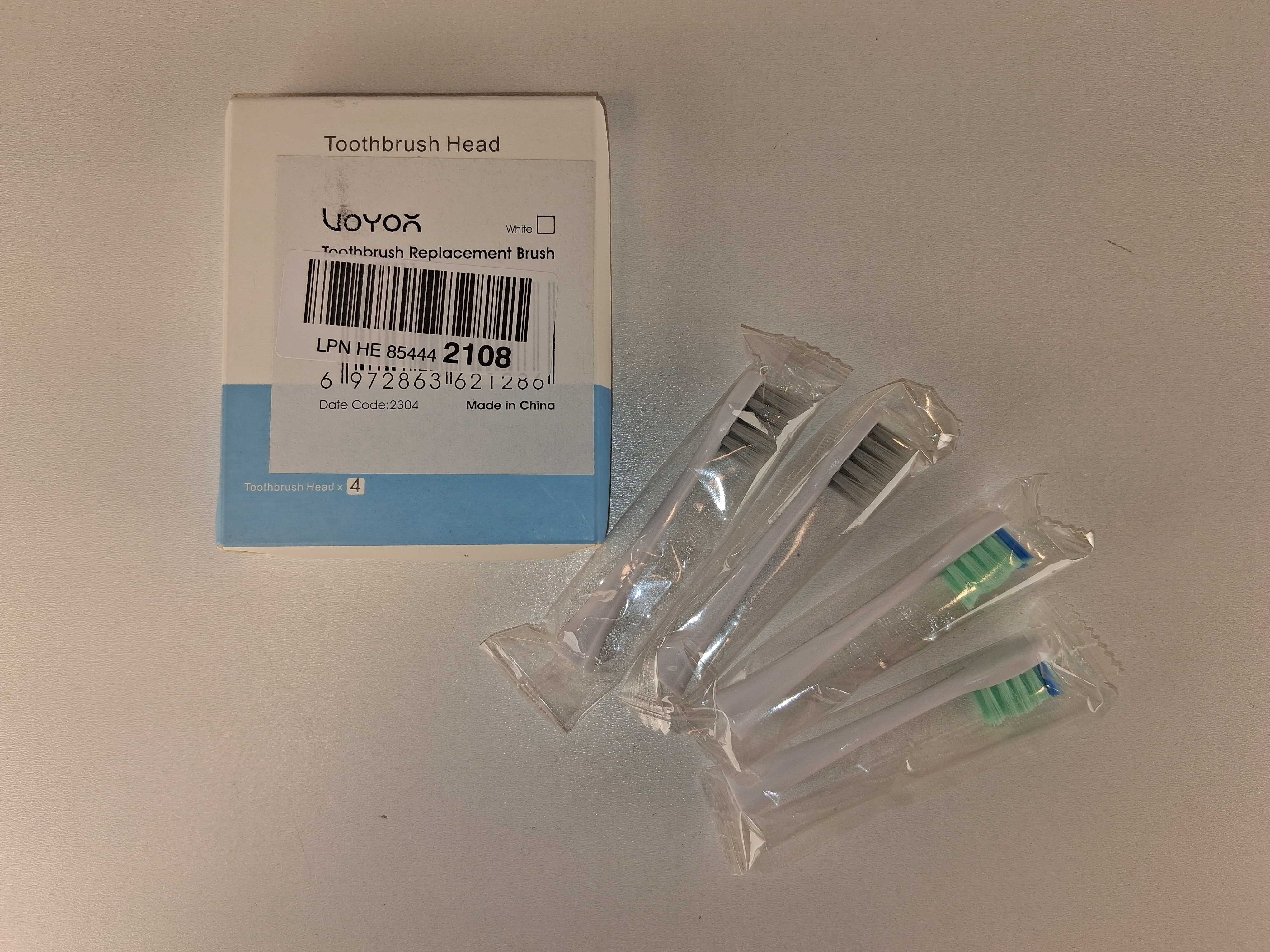 E068 Główki Szczoteczki Voyox Toothbrush Head 4szt Zapasowe Końcówki