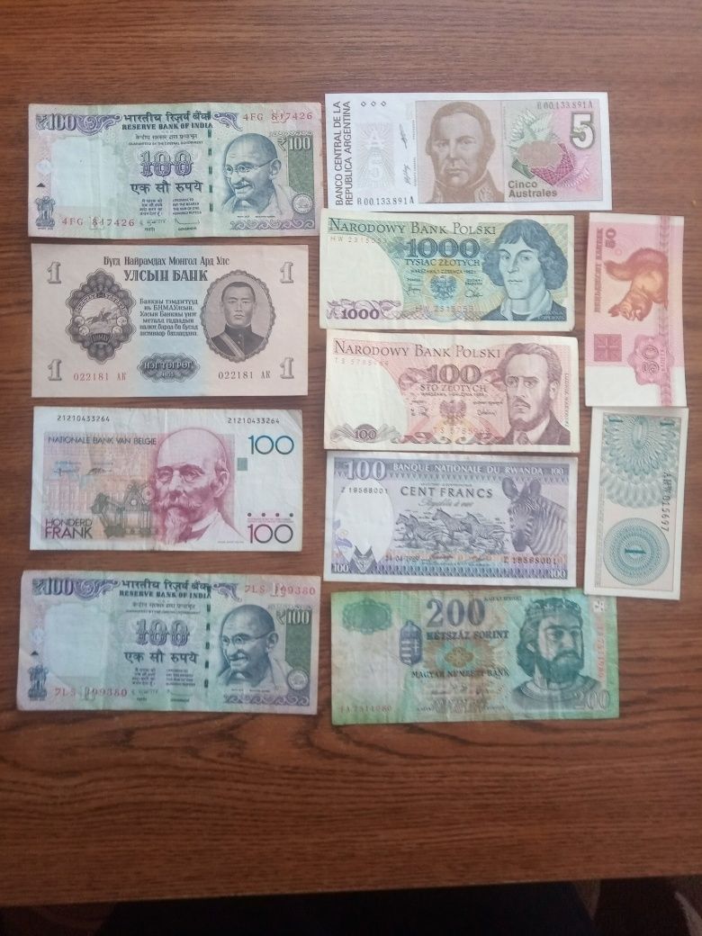 Zestaw banknotów świata 11 sztuk