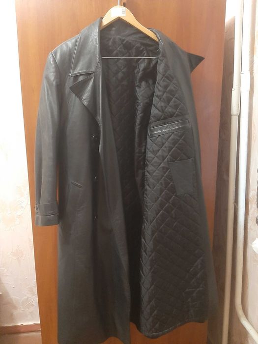 Плащ чоловічий з натуральної шкіри новий L