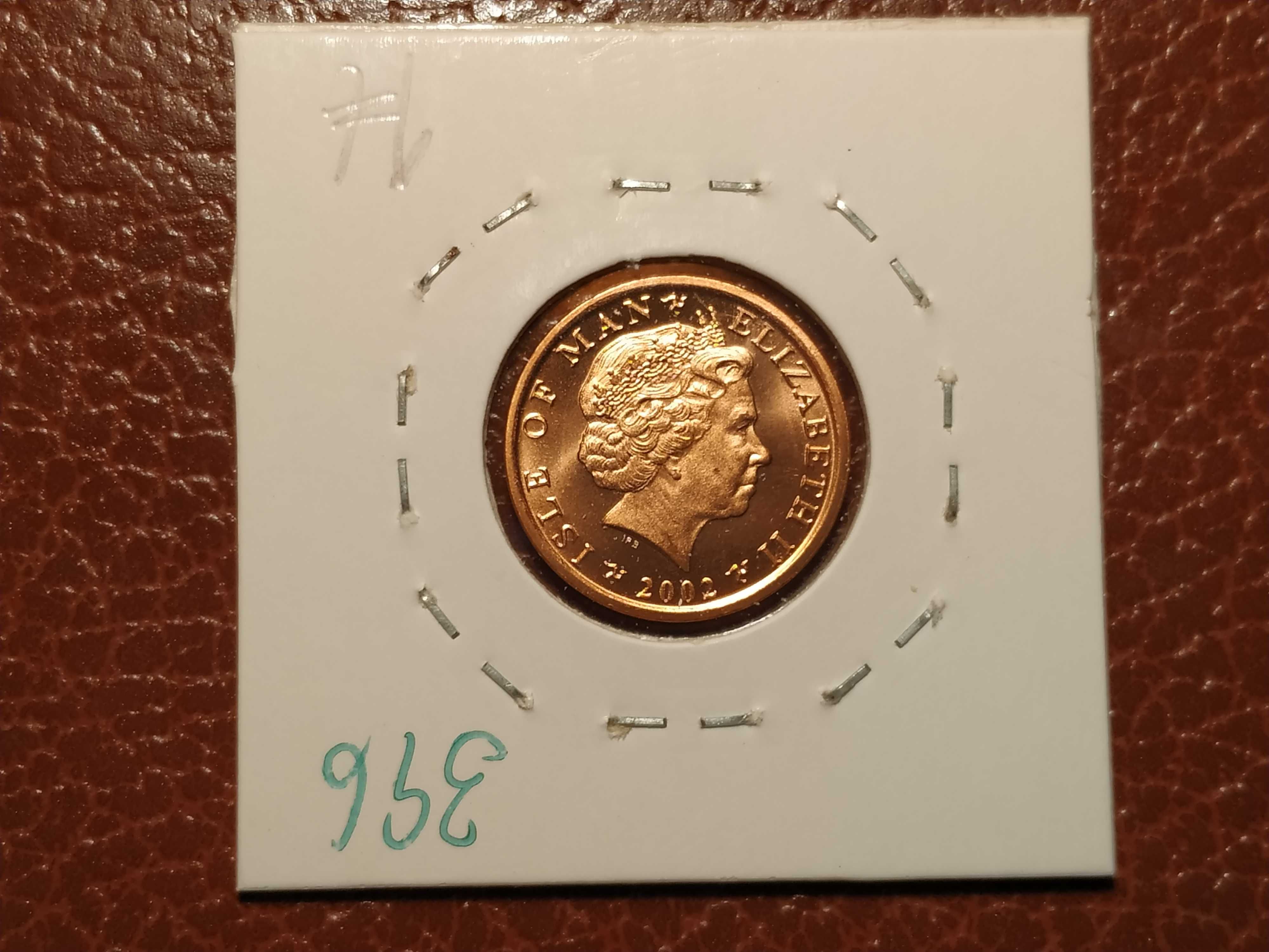 396 Isle of Man - moeda de 1 penny de 2002 AA (UNC)