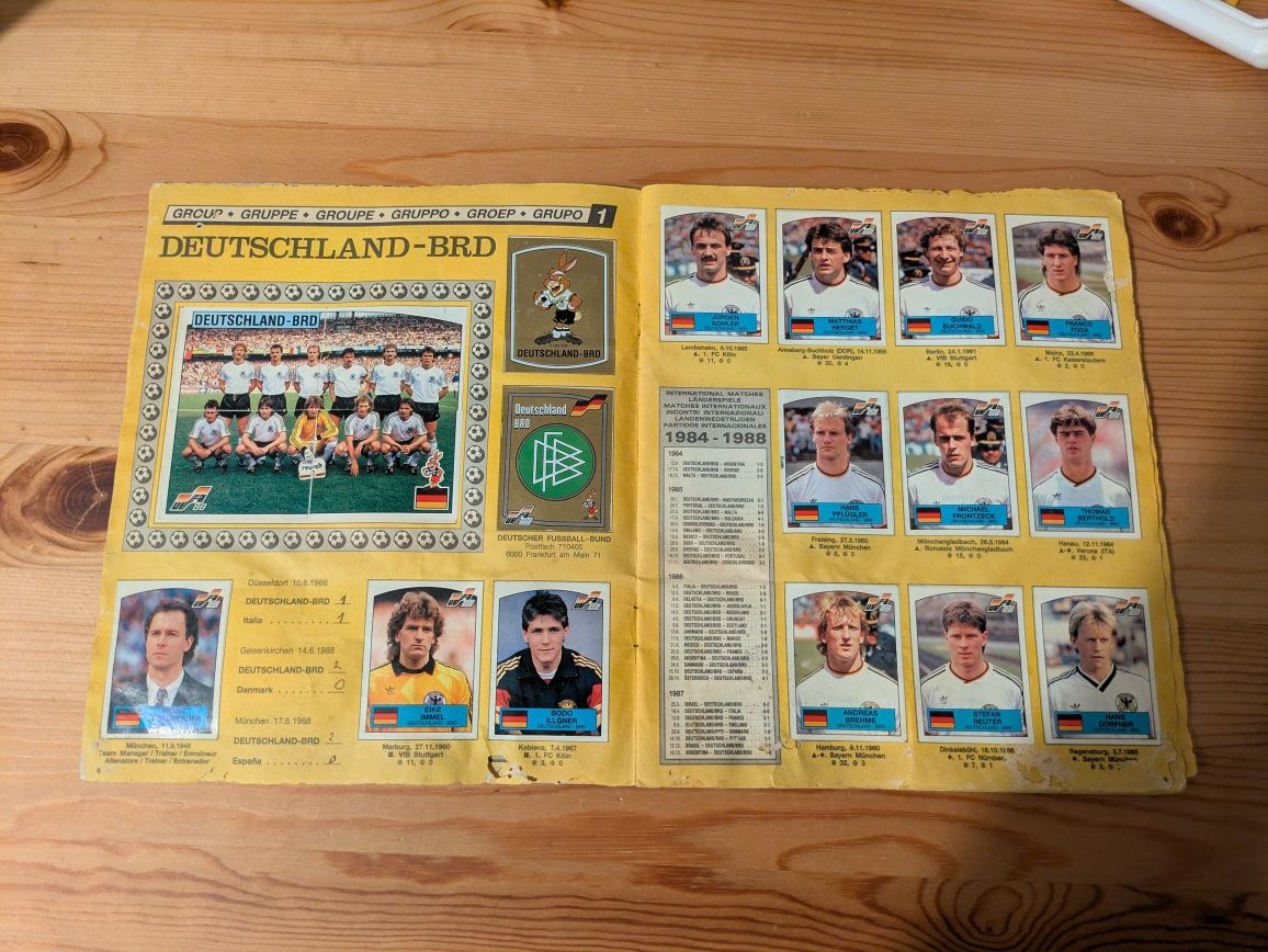 Caderneta euro 88 completa
