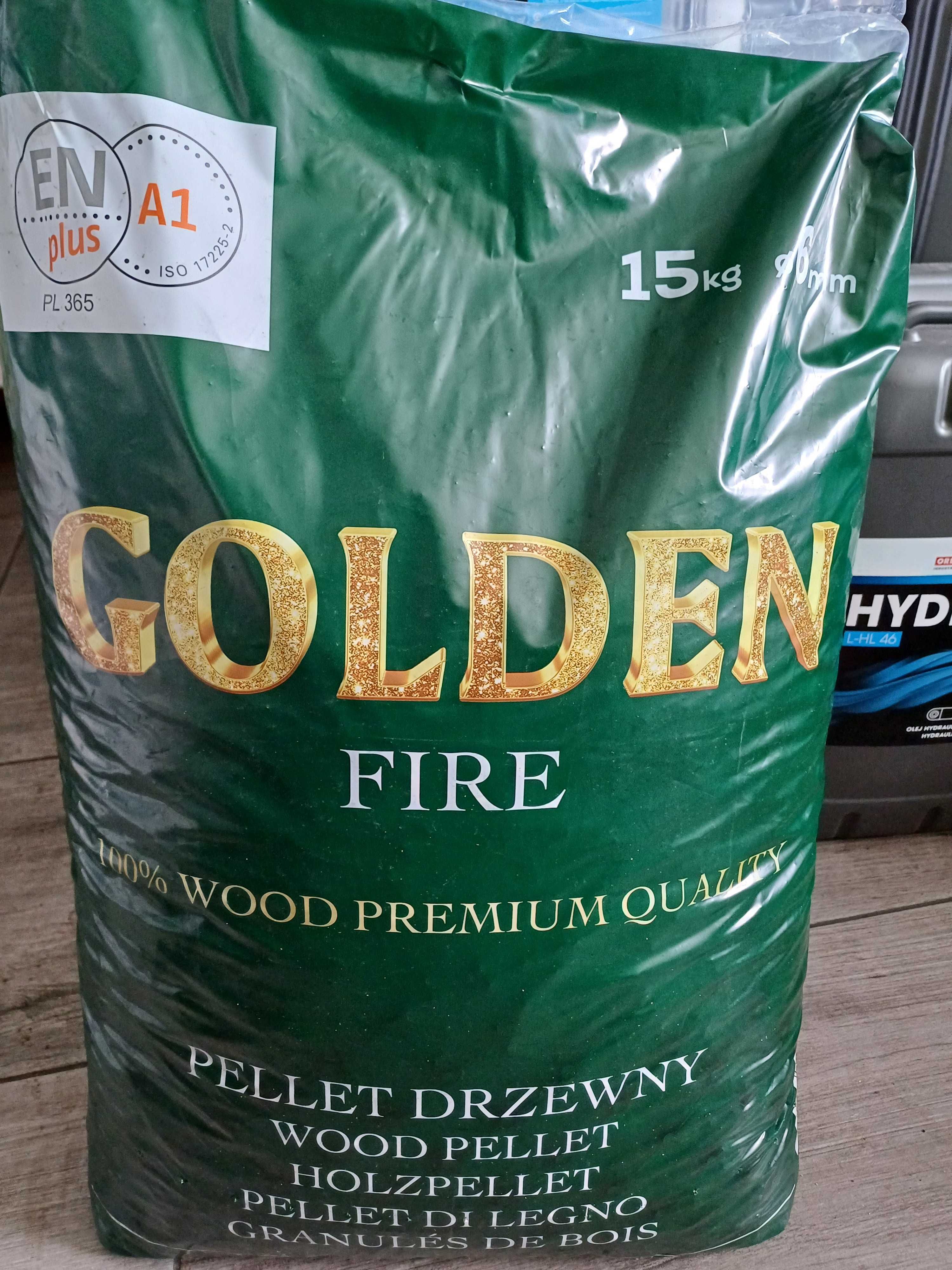 Pellet GOLDEN FIRE 6mm Certyfikowany A1 EN PLUS, Dostawa Gratis