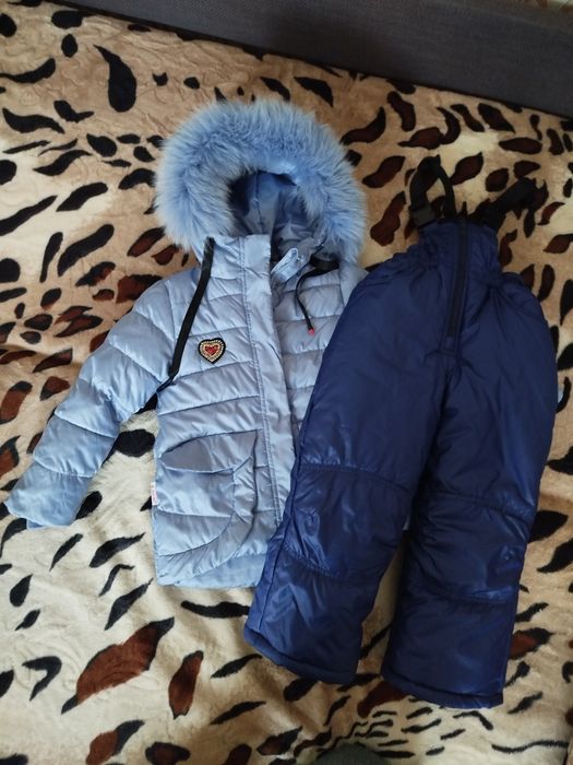 Зимовий костюм - куртка та комбінезон для дівчинки розмір 110