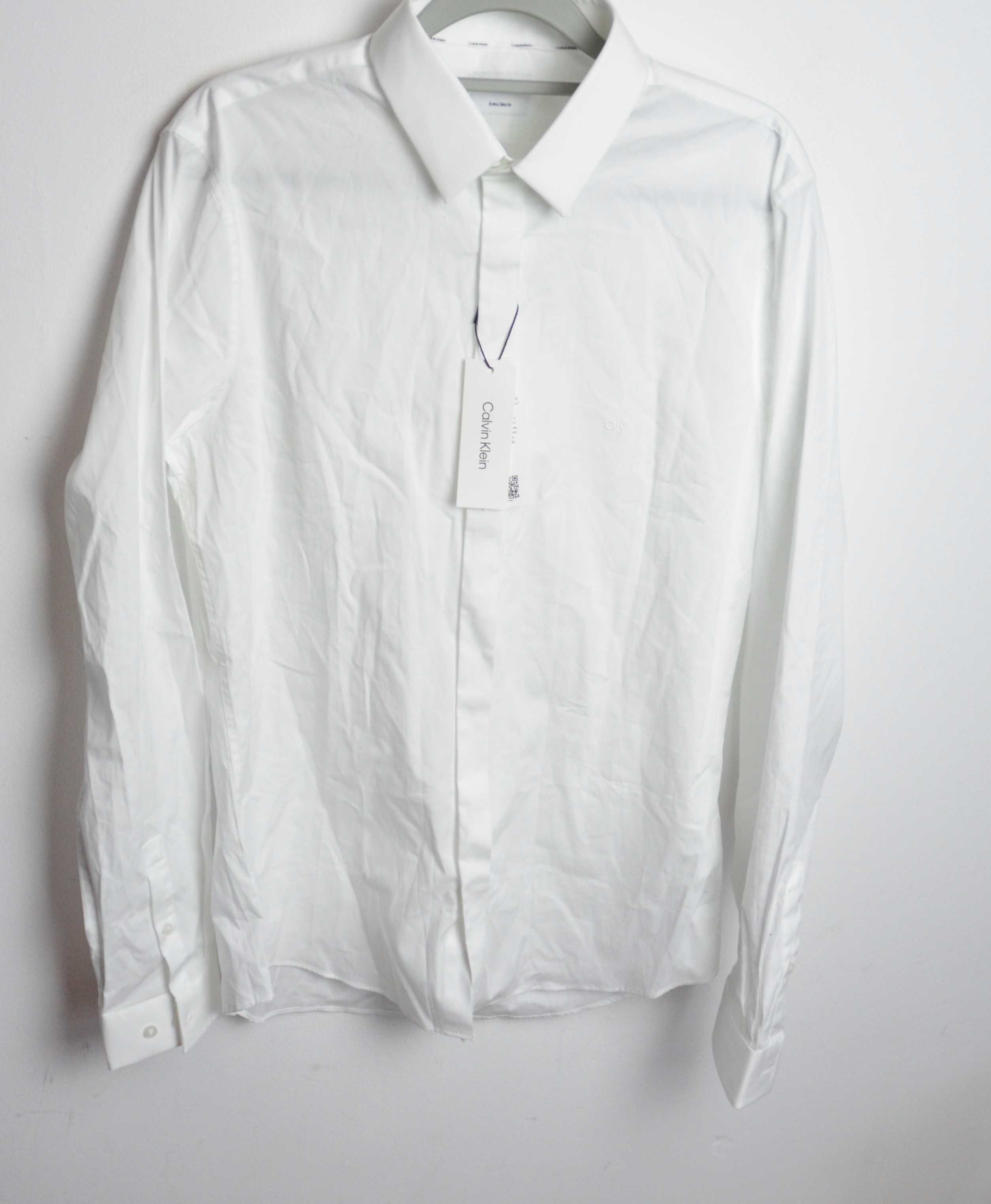 Calvin Klein koszula biała super slim r. 40