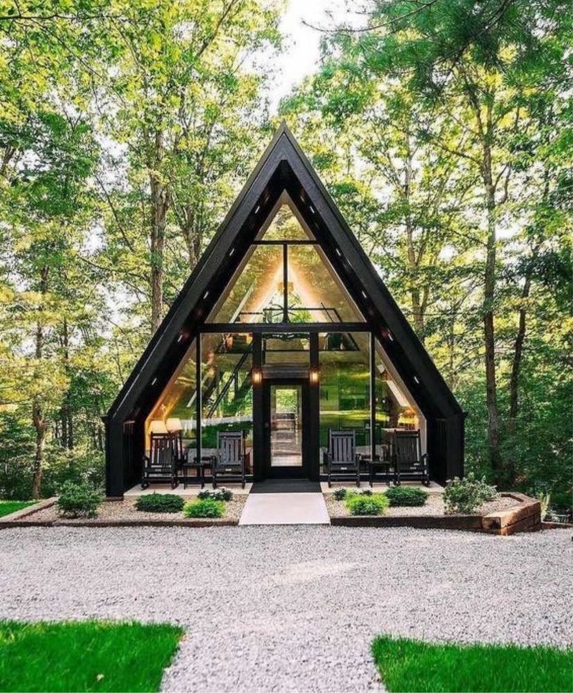 Строительство домов в стиле A-Frame.