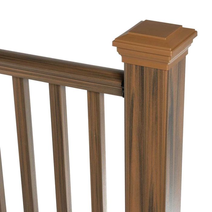 Balustrada kompozytowa brązowa Teak z powłoką polimerową 157 cm