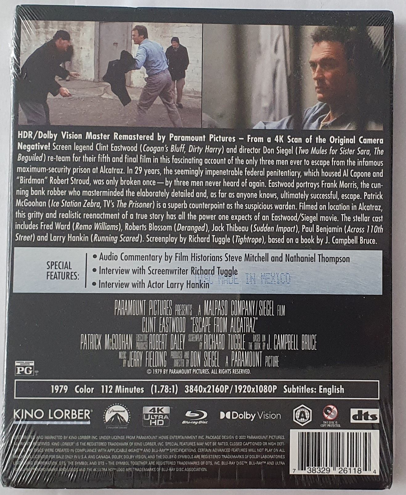 "Ucieczka z Alcatraz" 4K UHD + Blu-Ray + Slipcase USA bez PL