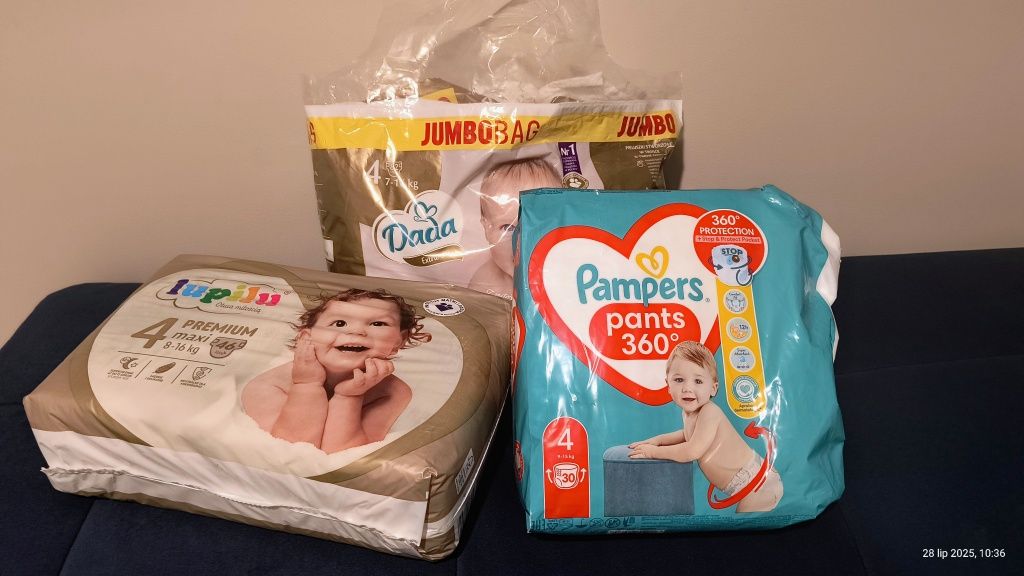 Pampersy Pampers Pants/Lupilu/Dada rozm.4
