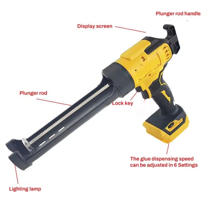 Akumulatorowy wyciskacz silikonu kleju DeWalt Makita Bosch