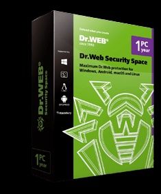 Dr.Web Security Space - 1 rok / 1 PC 18zl  NOWE