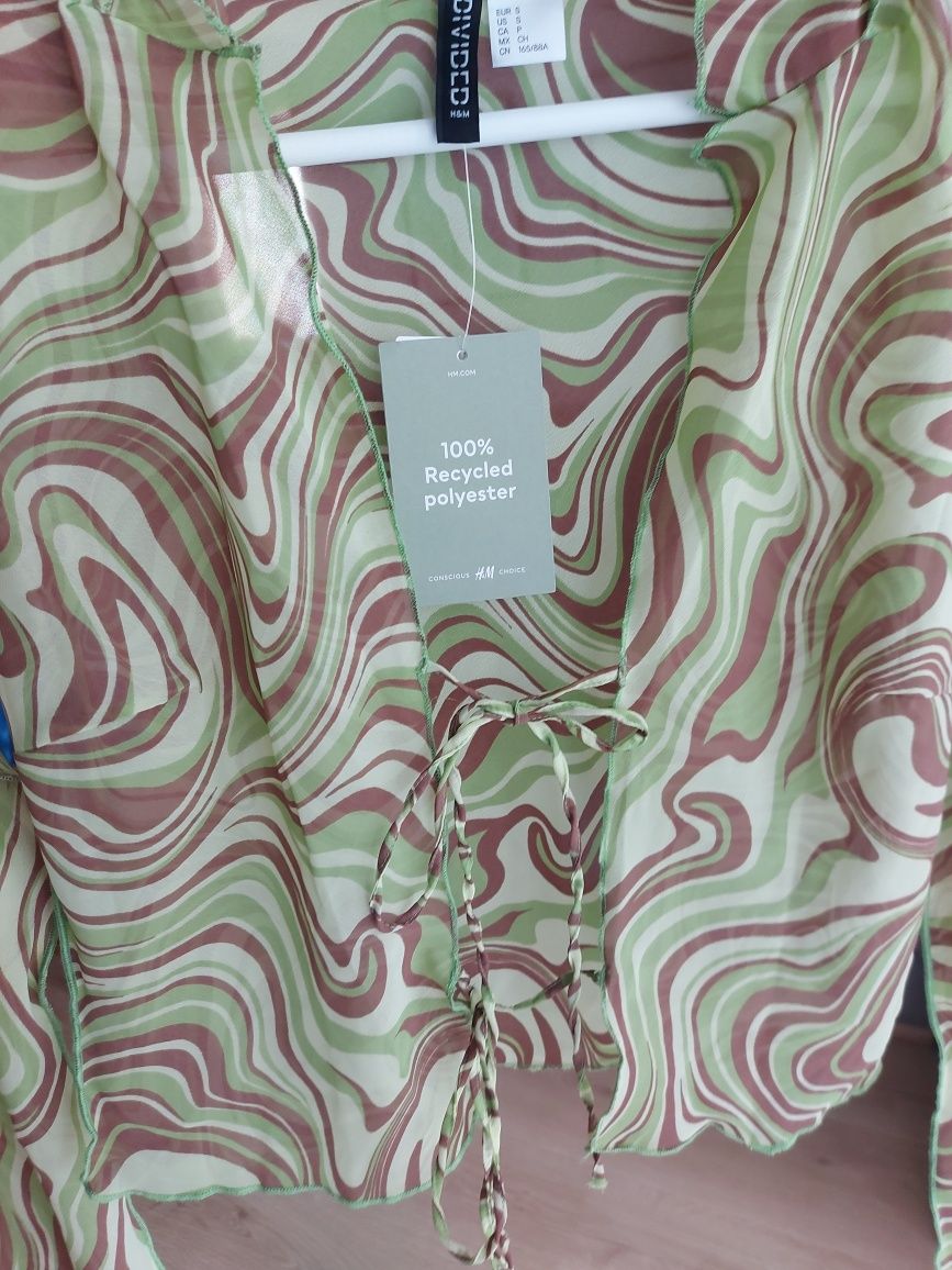 Bolerko zielone  H&M z metką. Narzutka. NOWE! Boho, hippie.