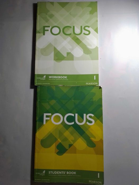 focus 2 students book english, Focus 1 students book, workbook