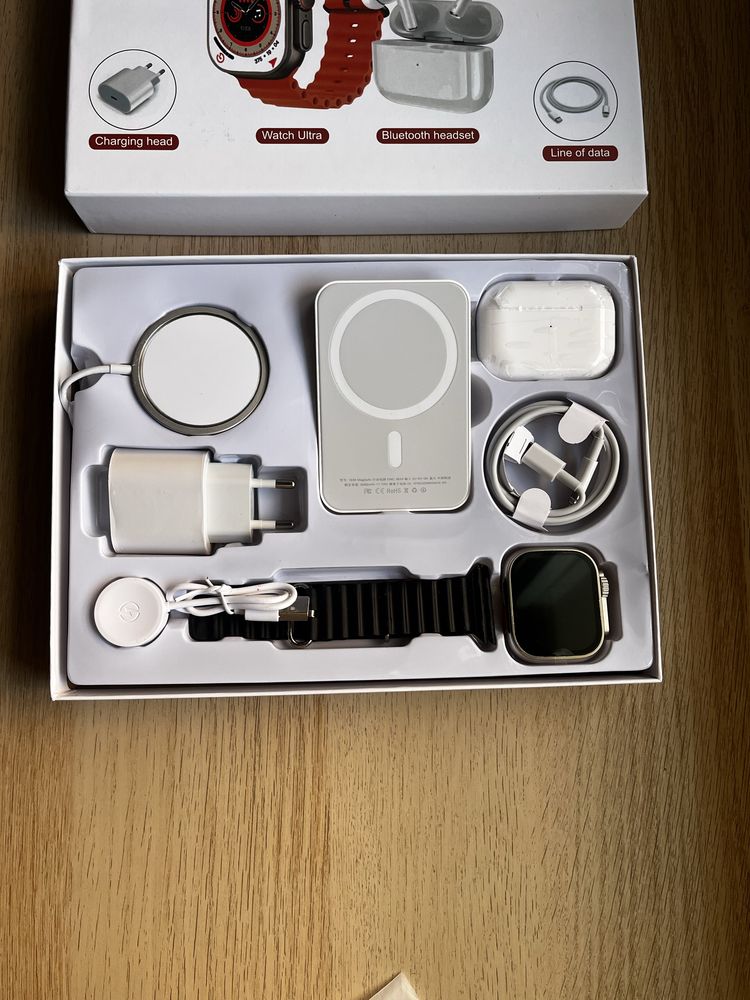 Kit 6 em 1 para iPhone / PowerBank Magsafe / Inpods Pro / Smartwatch