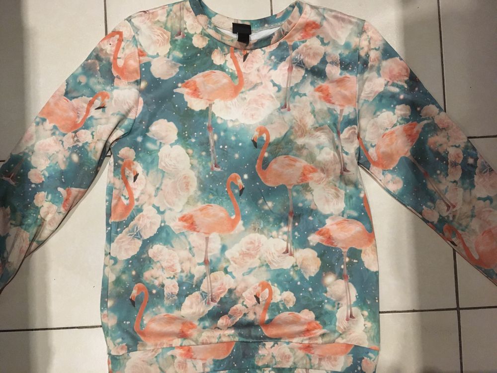 Bluza dziewczęca,damska,pastelowa,flamingi, rozm S