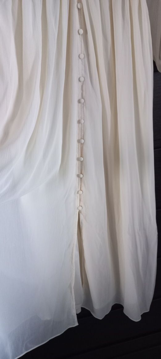 Sukienka maxi boho zwiewna dekolt