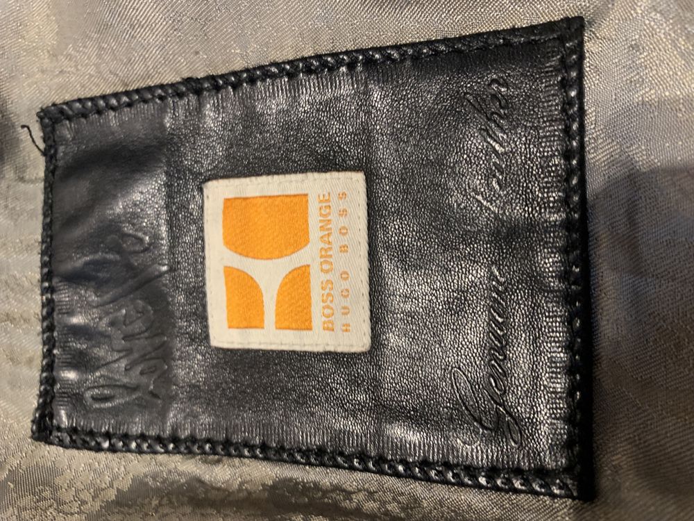 Kurtka skórzana Hugo Boss Orange Boss