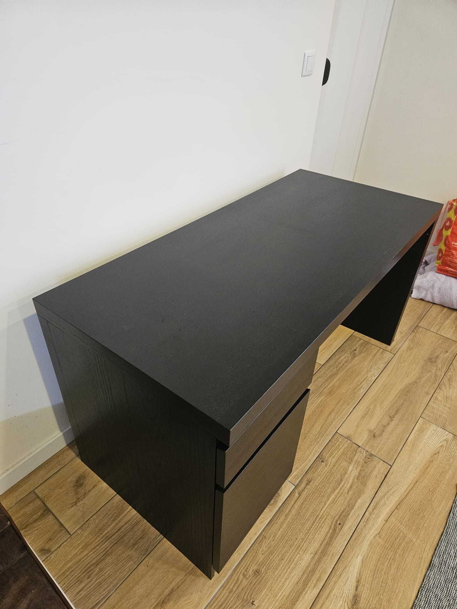 Secretária de escritório Ikea MALM preto-castanho