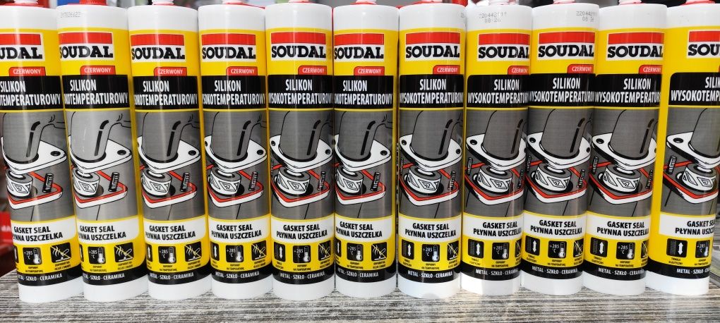Silikon SOUDAL wysokotemperaturowy 285*C Płynna Uszczelka 280ML