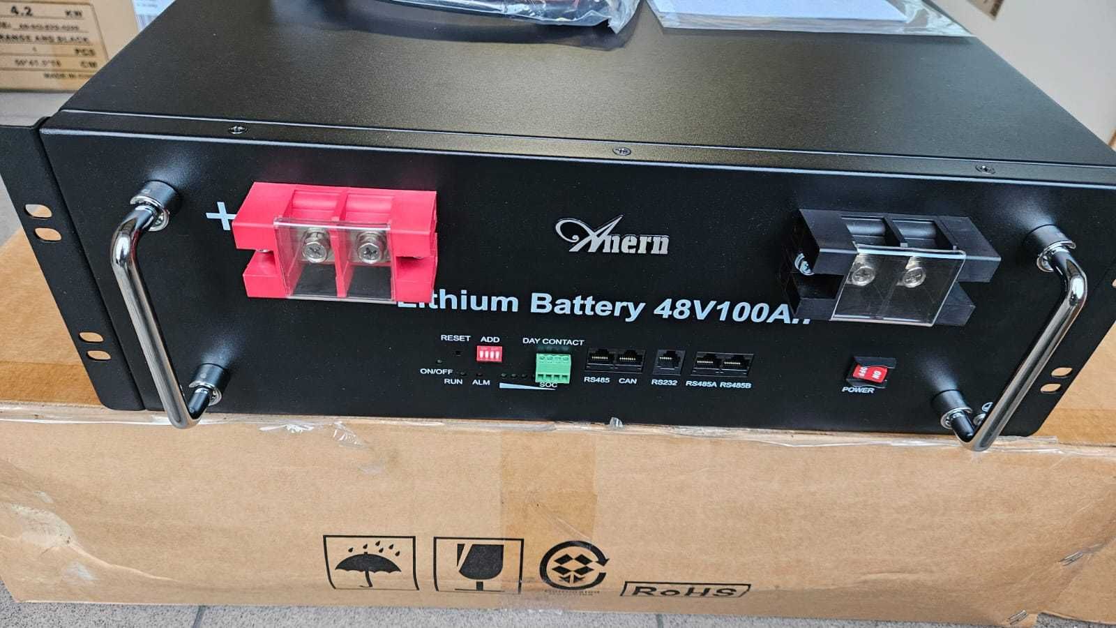 Magazyn 5,12kW, bateria LiFePo4 48V, BMS Anern Industry