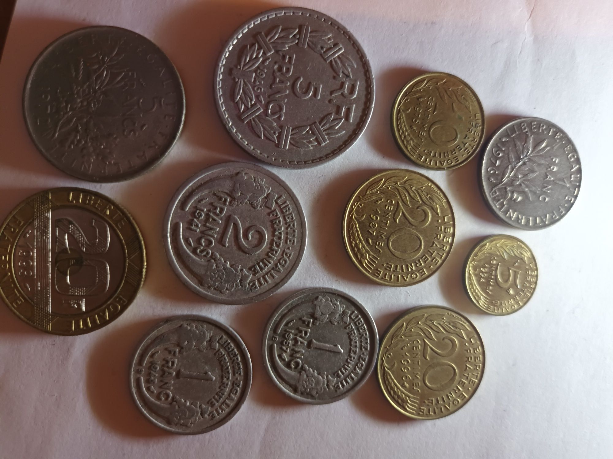 Monety Francja 11 szt.