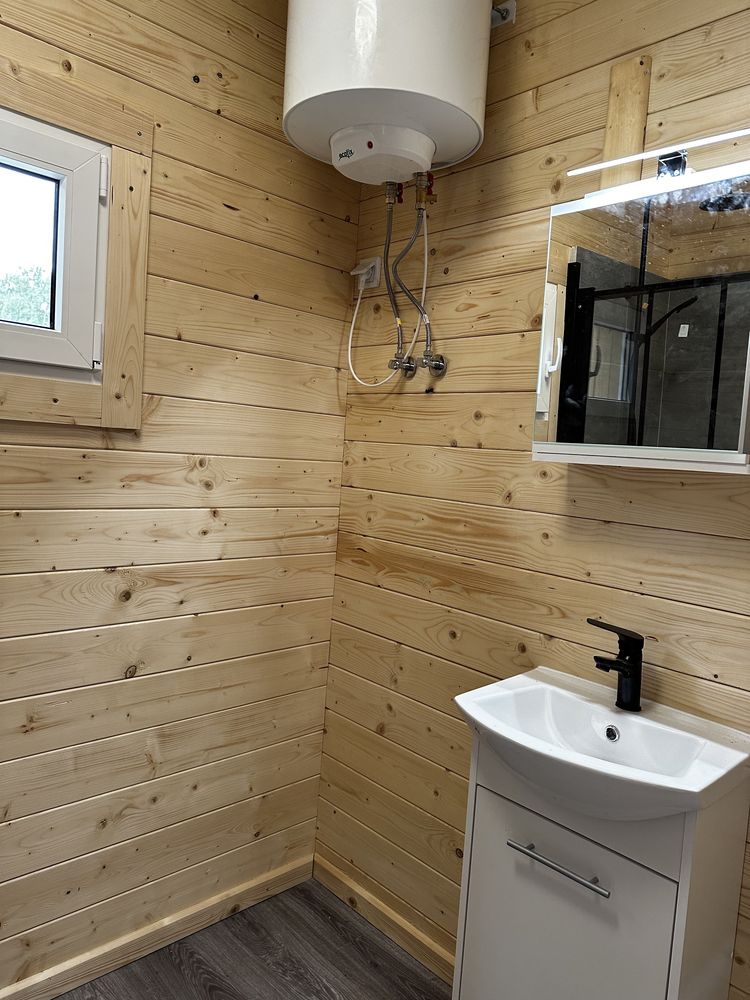 Domki letniskowe Pod Brzozami Sława wynajem nocleg sauna jacuzzi domek