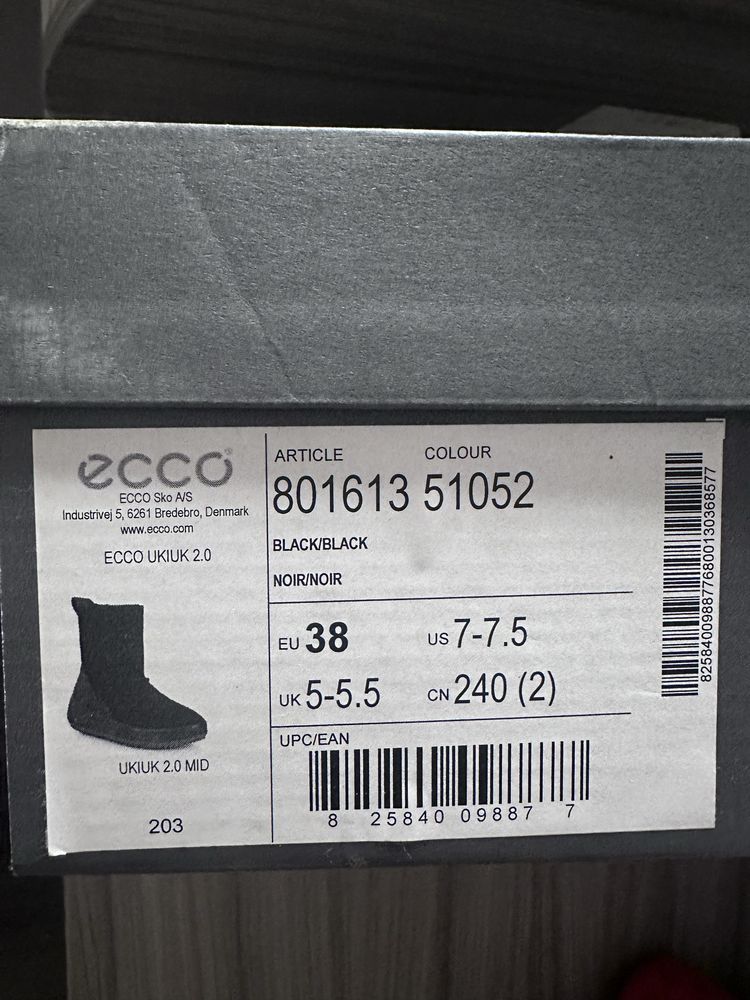 Сапоги Ecco зиние, 38 р.