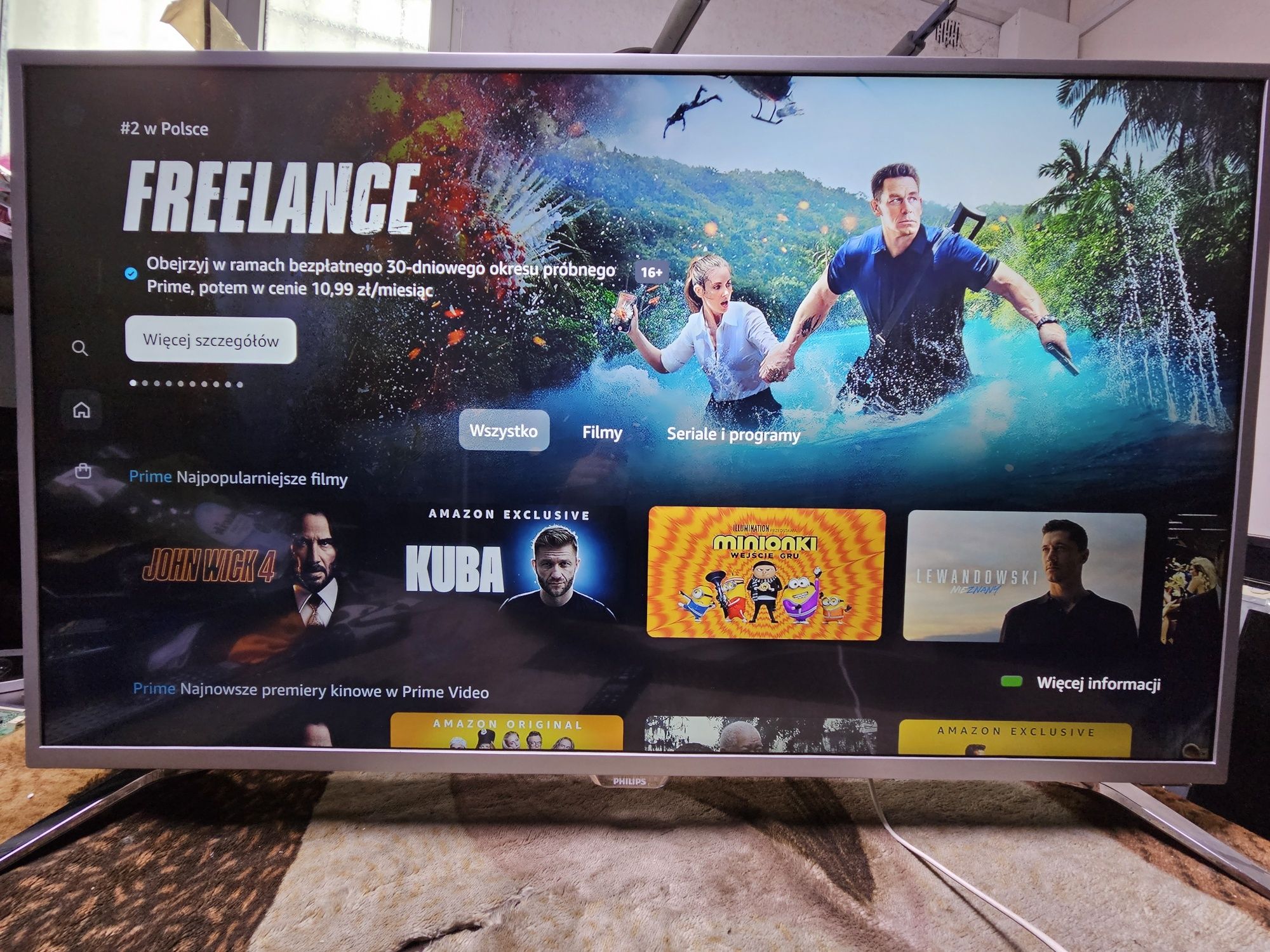 Telewizor philips 55" smart tv YouTube Netflix dvbt2 hevc