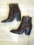 Zara Woman, 37, 23,5 cm, wężowy wzór, zwierzęcy, botki na klocku