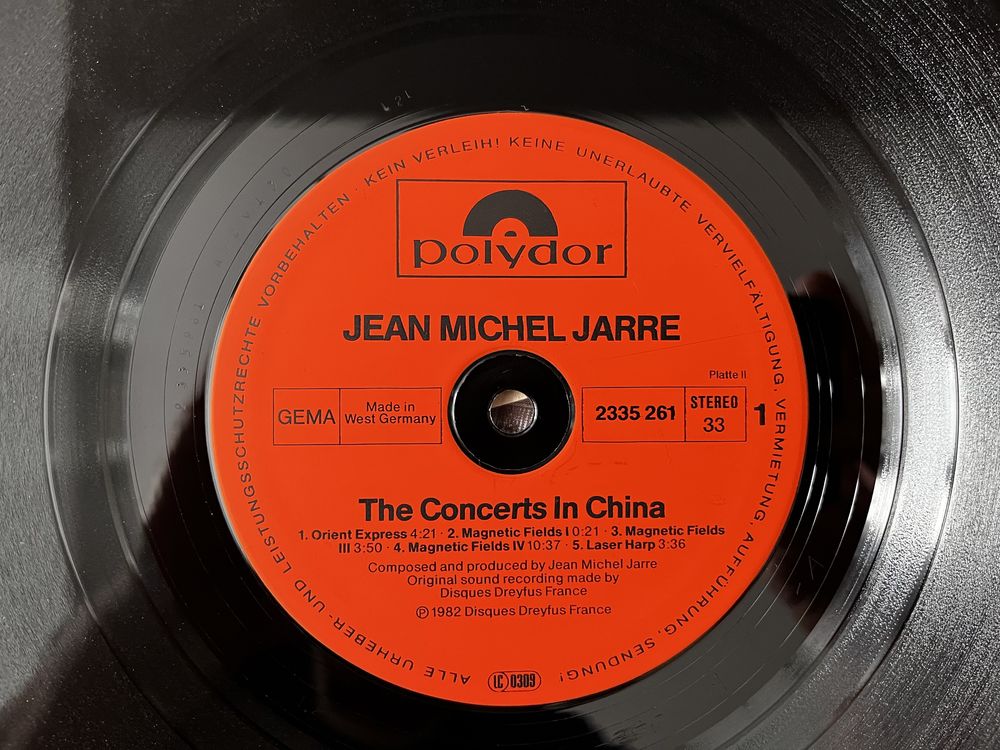 Jean Michel Jarre The Concerts In China 1 Press 2 x lp gatefold.