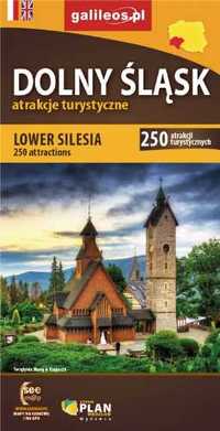 Mapa - Dolny Śląsk 250 atrakcji turystycznych - praca zbiorowa